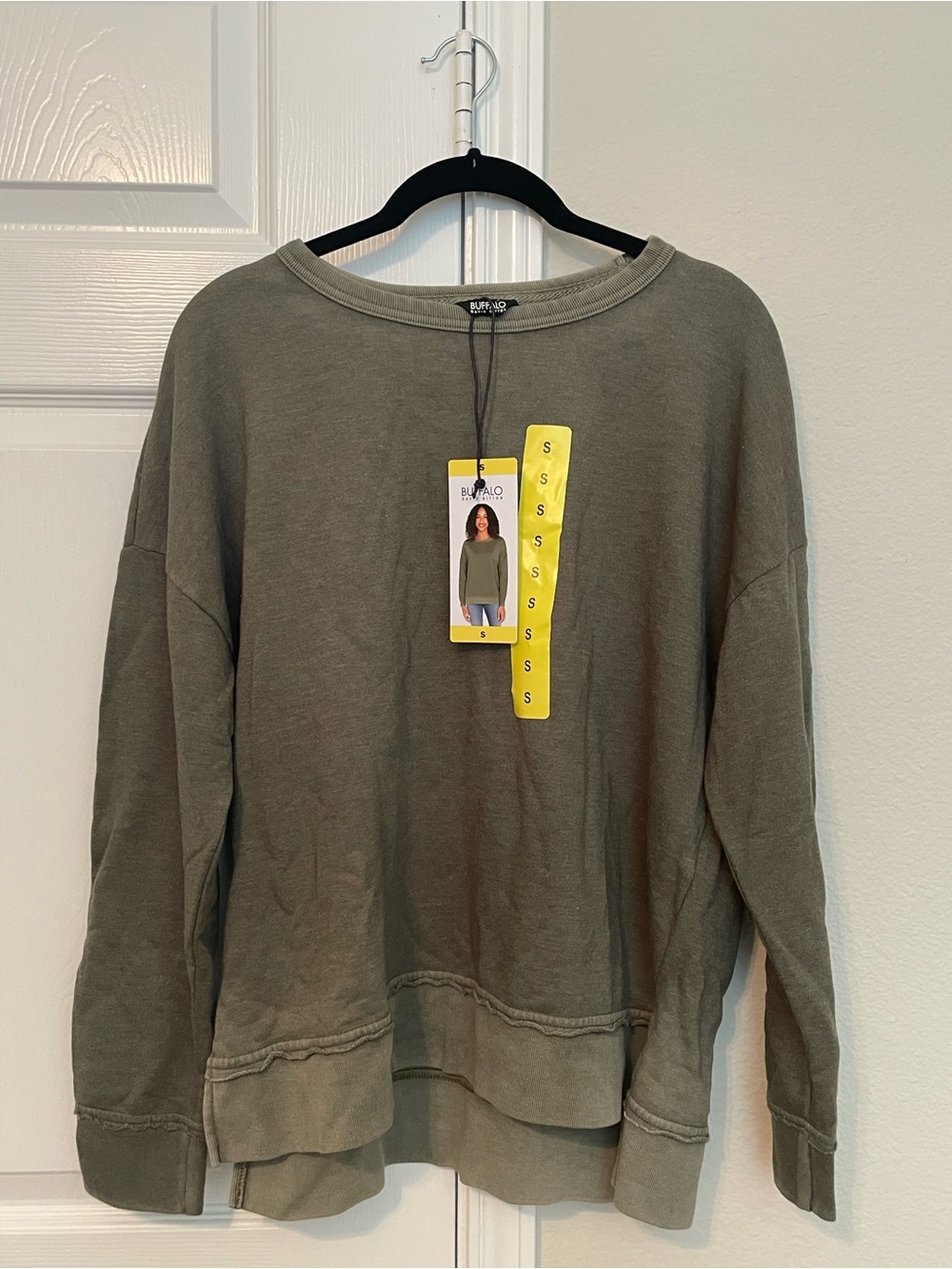Buffalo David Bitton Olive Green Long Sleeve Pullover